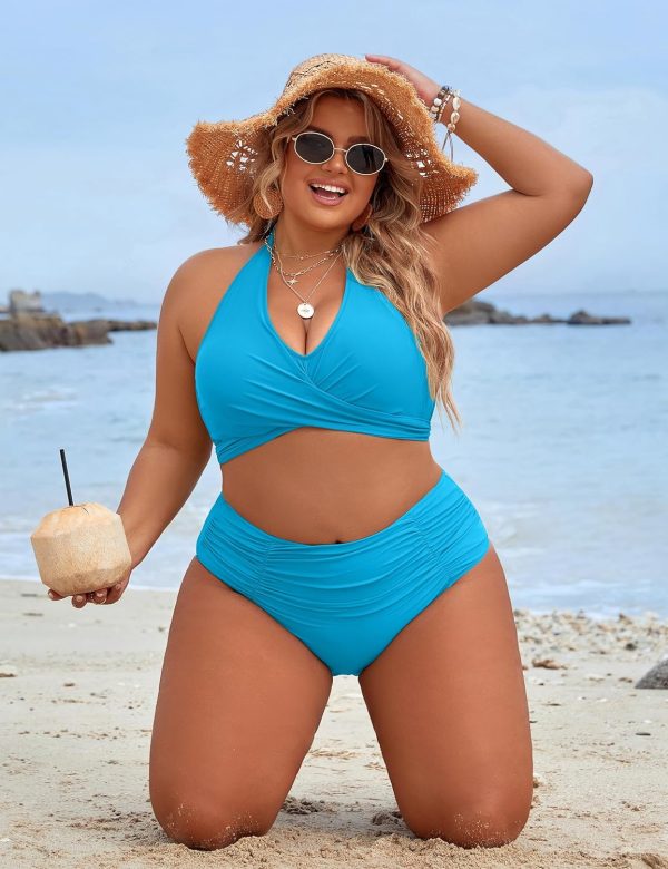 Blooming Jelly Womens Tummy Control Bathing Suits Modest High Waisted Bikini Sets Cute Halter 2 Piece Swim Suits 2025 - Image 72