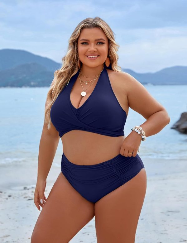 Blooming Jelly Womens Tummy Control Bathing Suits Modest High Waisted Bikini Sets Cute Halter 2 Piece Swim Suits 2025 - Image 116