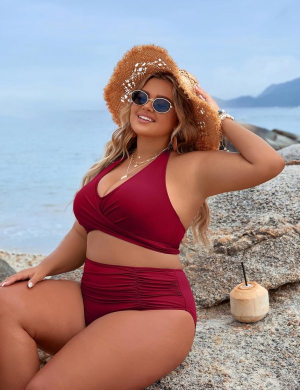 Blooming Jelly Womens Tummy Control Bathing Suits Modest High Waisted Bikini Sets Cute Halter 2 Piece Swim Suits 2025 - Image 128