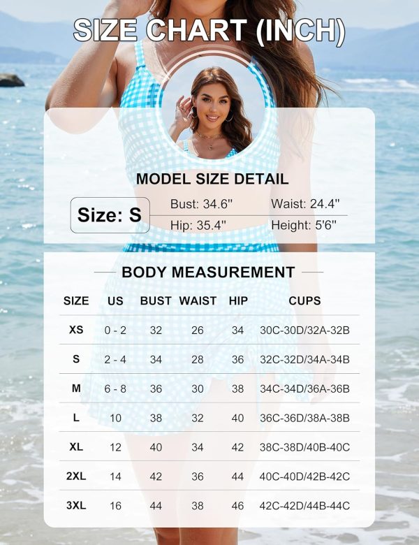 Blooming Jelly Women's High Waisted Bikini Sets Tummy Control Swim Skirt Two Piece Swim Suit 2025 Retro Swimsuit - Image 6