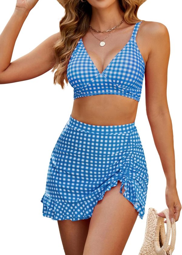 Blooming Jelly Women's High Waisted Bikini Sets Tummy Control Swim Skirt Two Piece Swim Suit 2025 Retro Swimsuit - Image 19