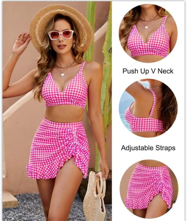 Blooming Jelly Women's High Waisted Bikini Sets Tummy Control Swim Skirt Two Piece Swim Suit 2025 Retro Swimsuit - Image 68