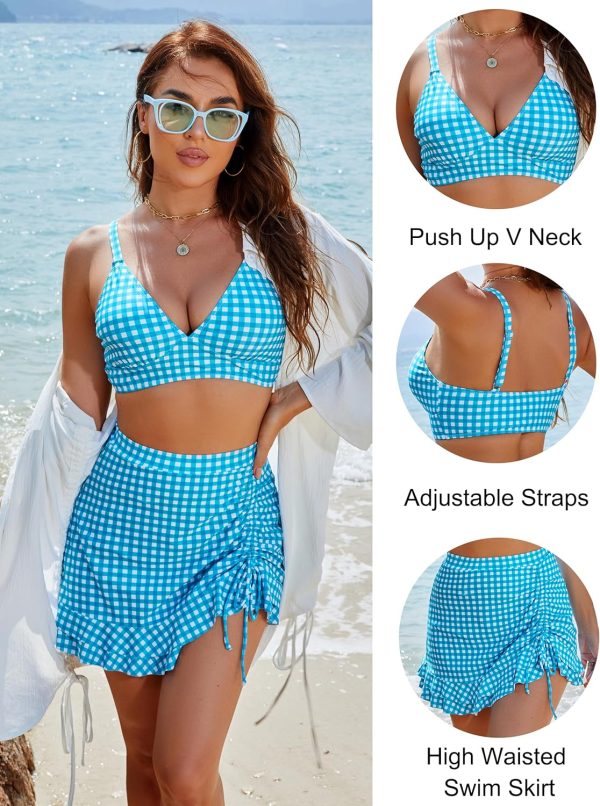 Blooming Jelly Women's High Waisted Bikini Sets Tummy Control Swim Skirt Two Piece Swim Suit 2025 Retro Swimsuit - Image 83